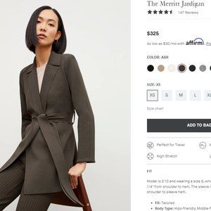 M.M. Lafleur Merritt Jardigan, Grey, S